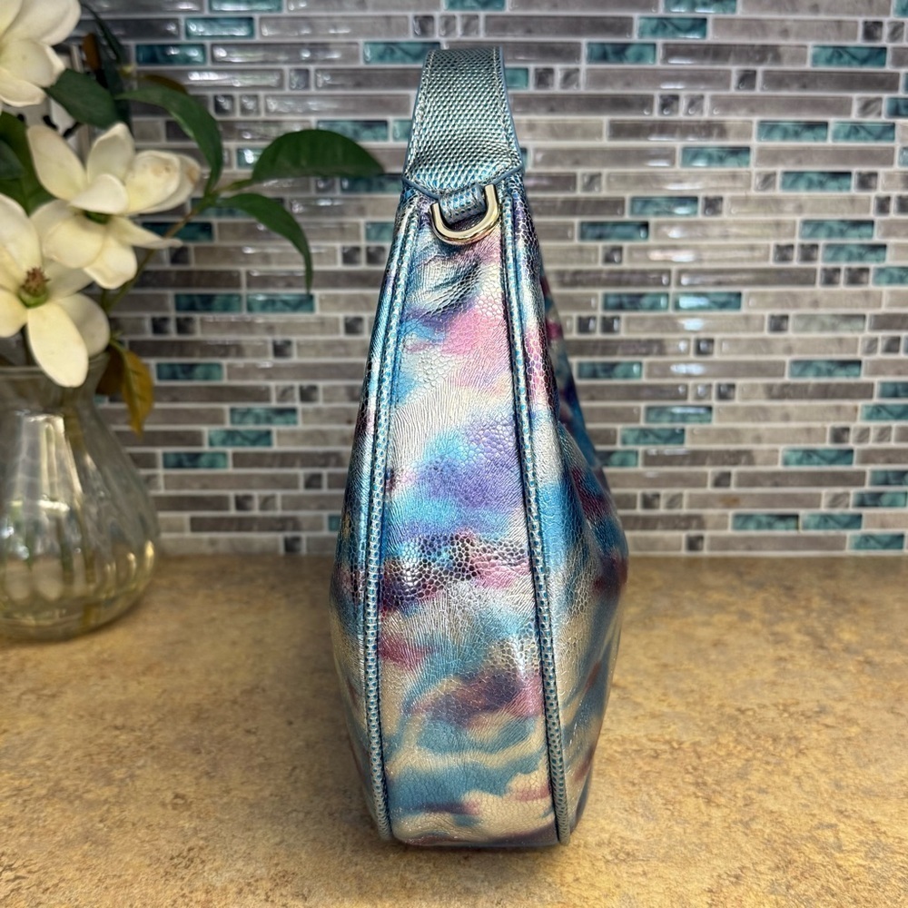 NWT Brahmin Mindy Multi Durango metallic blue purse - Picture 4 of 8